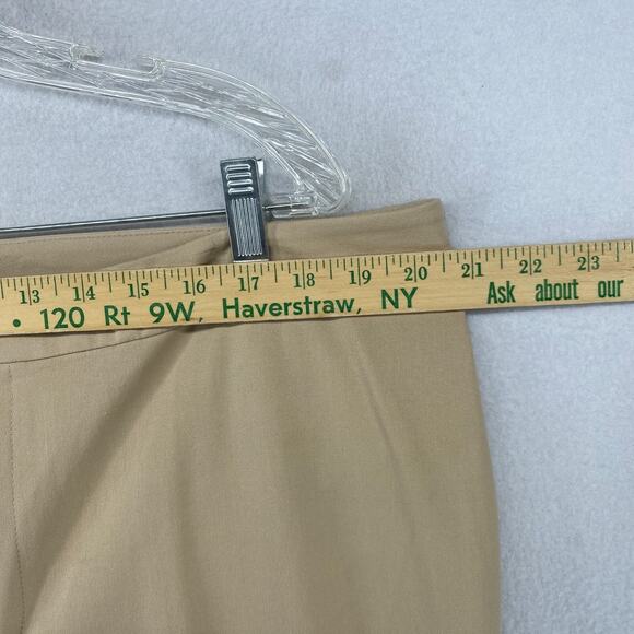 LAUREN RALPH LAUREN Pants 18 Twill Sateen Tapered Ankle Trouser Cotton Beige - Picture 8 of 13